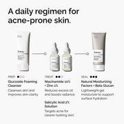 A daily regimen for acne-prone skin.