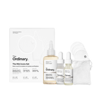 The Mini Icons Set - Hyaluronic Acid 2% + B5, Niacinamide 10% + Zinc 1%, and Glycolic Acid 7% Exfoliating Toner with reuseable cotton pads.